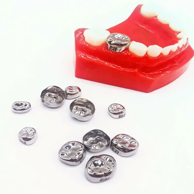 5 PCS Dental Crianças Dentes Molares Primários Coroa de Aço Inoxidável Criança Pediátrica 48 Tamanhos