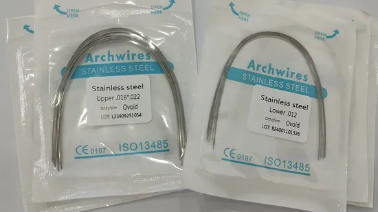 Materiais ortodônticos do fio dental do arco/fio de aço inoxidável do retângulo do fio