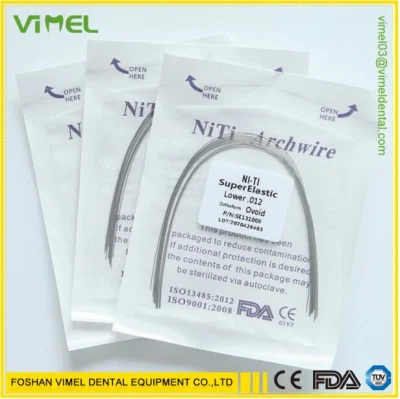 Fio elástico super dental ortodôntico Ovoid Form Niti Arch Wires redondo