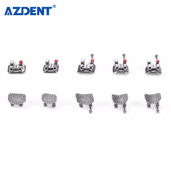 Material ortodôntico de instrumento dentário 018 022 suporte ortodôntico de cristal de safira Roth